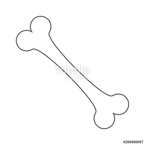 500x500 Dog Bone. Outline. Vector Icon. Stock Image And Royalty Free