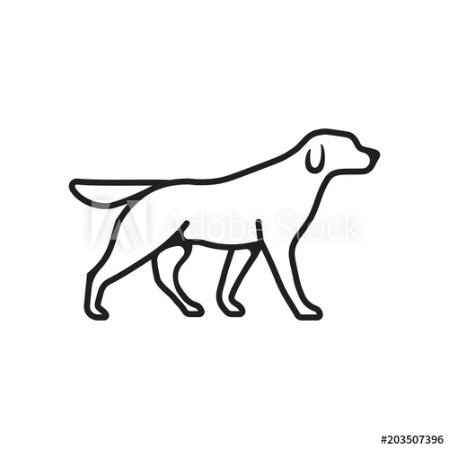500x500 Dog Pet Outline Vector Icon