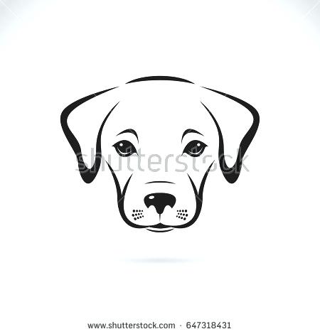 450x470 Dog Face Outline