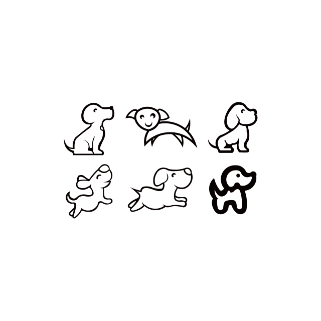 640x640 Pet Dog Line Icon, Outline Vector Sign, Linear Pictogram Isolated