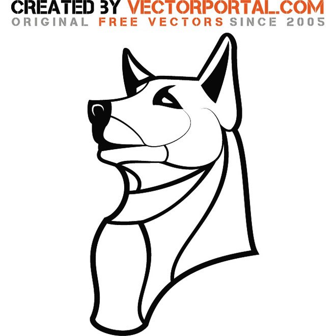 660x660 Dog Outline Drawing Free Vector 123freevectors