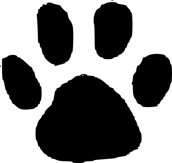 600x567 Dog Paw Vector Art
