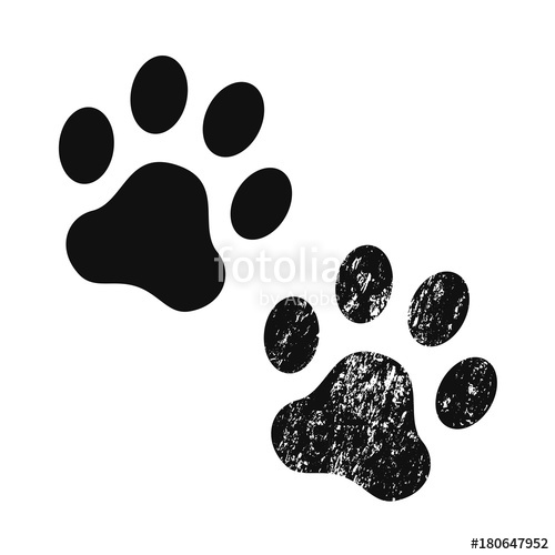 500x500 Dog Paw Print. Vector Icon. Stock Image And Royalty Free Vector