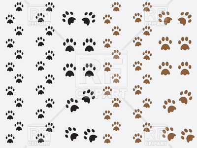 400x300 Black And Brown Dog Paw Prints Vector Image Vector Artwork Of