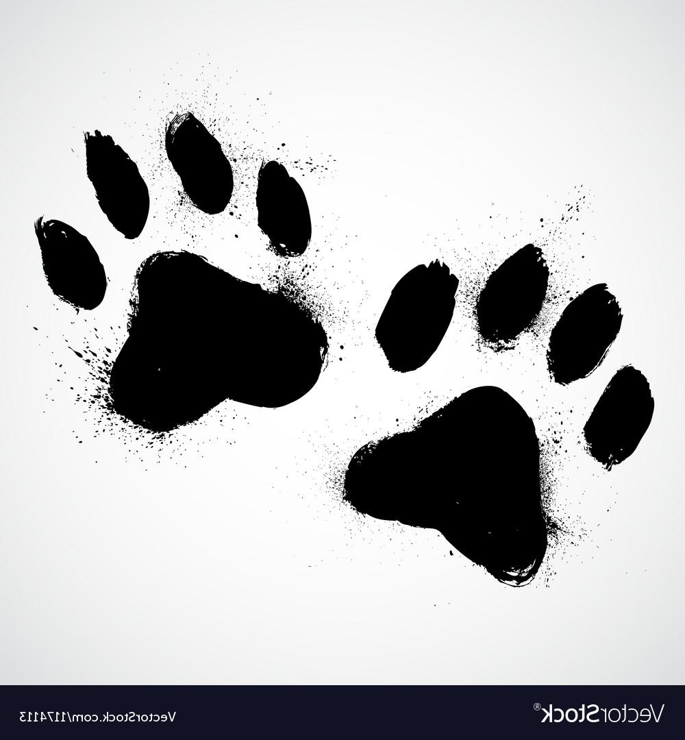 1000x1080 Top 10 Grunge Dog Paws Vector Pictures