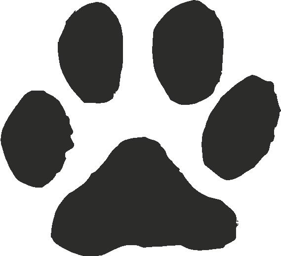 569x520 Free Vector Clipart Of Paw Prints