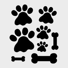 236x236 Try This Free Dog Bone And Paw Vector For Your Designs. Pawing Is
