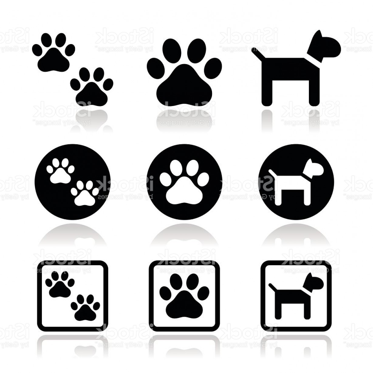 1228x1228 Dog Paw Print Vector Art Lazttweet