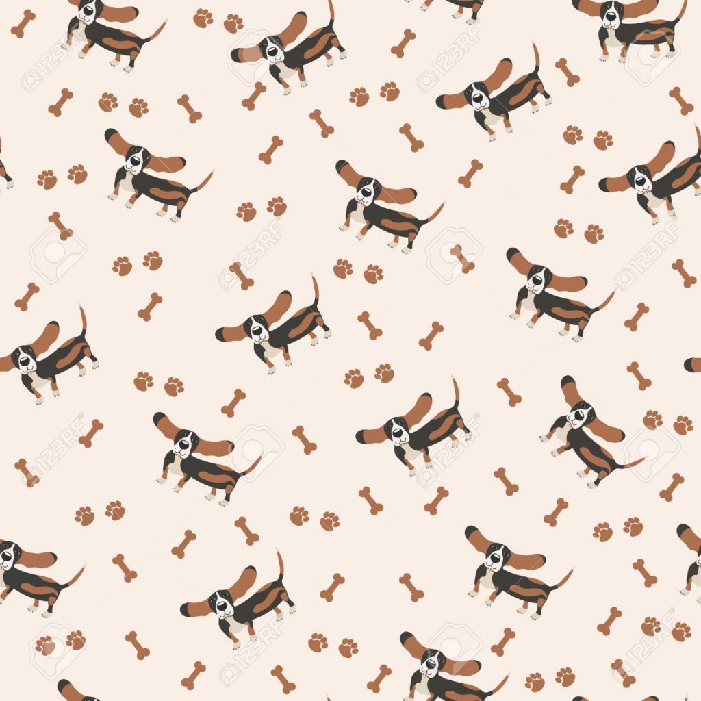 1024x1024 Liberal Dogs Pictures To Print Vector Seamless Pattern Dog Basset