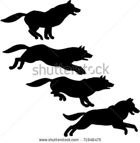 450x459 Husky Silhouettes Free Running Dog Shutterstock .eps Vector