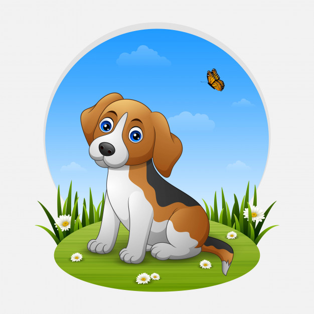 626x626 Cute Dog Sitting Vector Premium Download