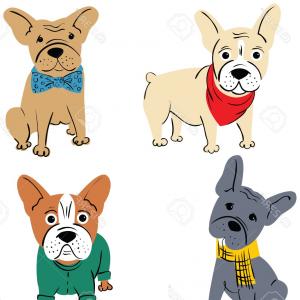 300x300 Cute Dog Sitting Vector Set Of Icons And Illustrations Gm Arenawp