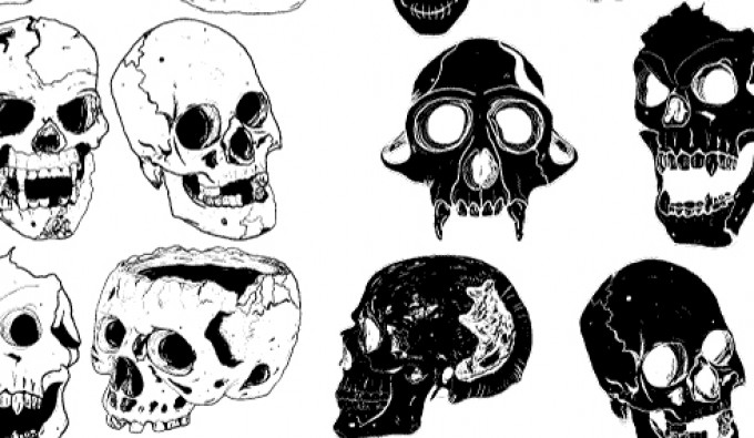 680x395 Skull Vector Set Vectorish
