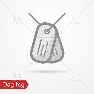 400x400 Typical Army Dog Tag Isolated On White Background Vector Image