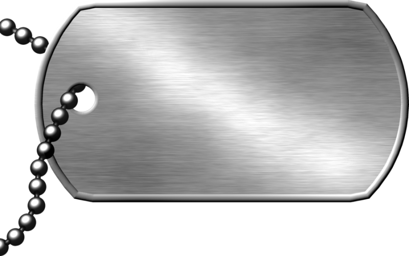 800x502 Army Dog Tag Vector Black And White