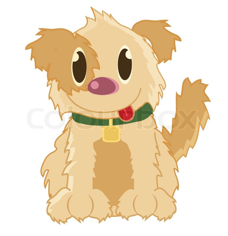 771x800 Isolated Cartoon Dog On White Background Stock Vector Colourbox