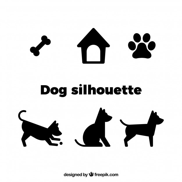 626x626 Dog Vector Silhouette Vector Free Download