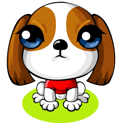 520x523 Cartoon Lovely Dog Vector Set 03 Free Download
