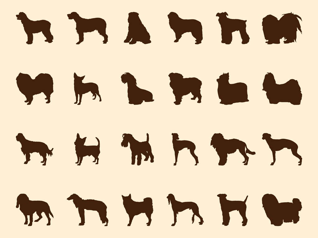 1024x765 Dogs Silhouette Set Vector Art Amp Graphics