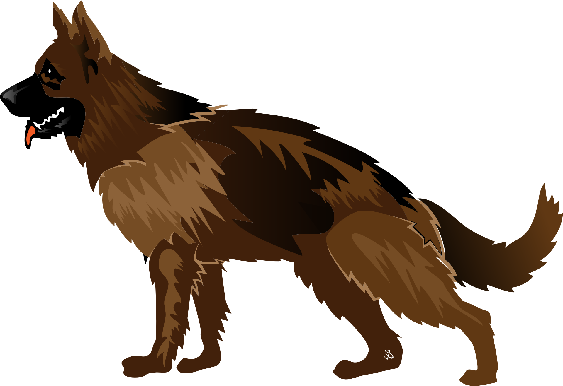 1920x1318 Collection Of Free Dog Vector German Shepherd. Download On Ubisafe