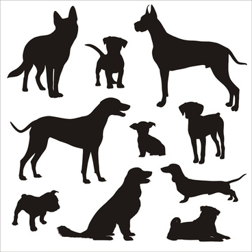 368x368 Vector Dog Silhouettes Free Vector Download (6,164 Free Vector