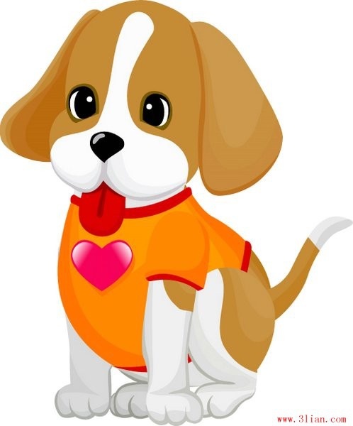 498x600 Lovely Pet Dog Vector Free Vector In Adobe Illustrator Ai ( .ai