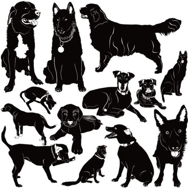 367x368 Vector Dog Silhouettes Free Vector Download (6,164 Free Vector