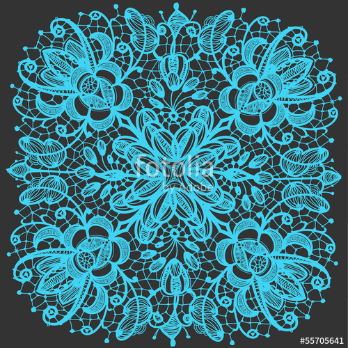 500x500 Lace Doily Patterns.with Elements Abstract Flowers. Stock Image