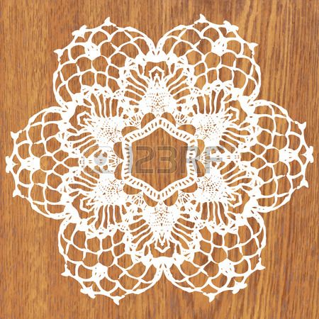 450x450 White Crochet Doily Vector Illustration May Be Used For Digital