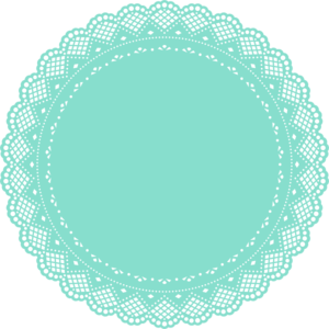 300x300 Blue Doily Clip Art