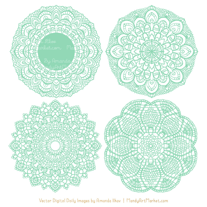 864x864 Collection Of Free Doyly Clipart Turquoise Lace. Download On Ubisafe