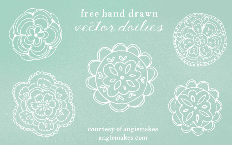 800x500 Free Lace Doily Vector