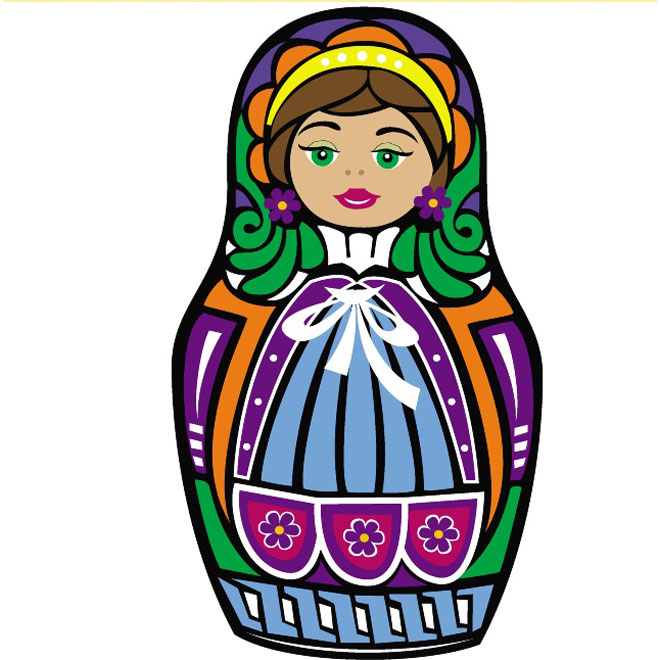 660x660 Matryoshka Doll Vector Art
