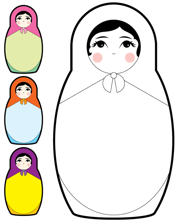 600x725 Baboesjka Matryoshka Doll Vector 123freevectors