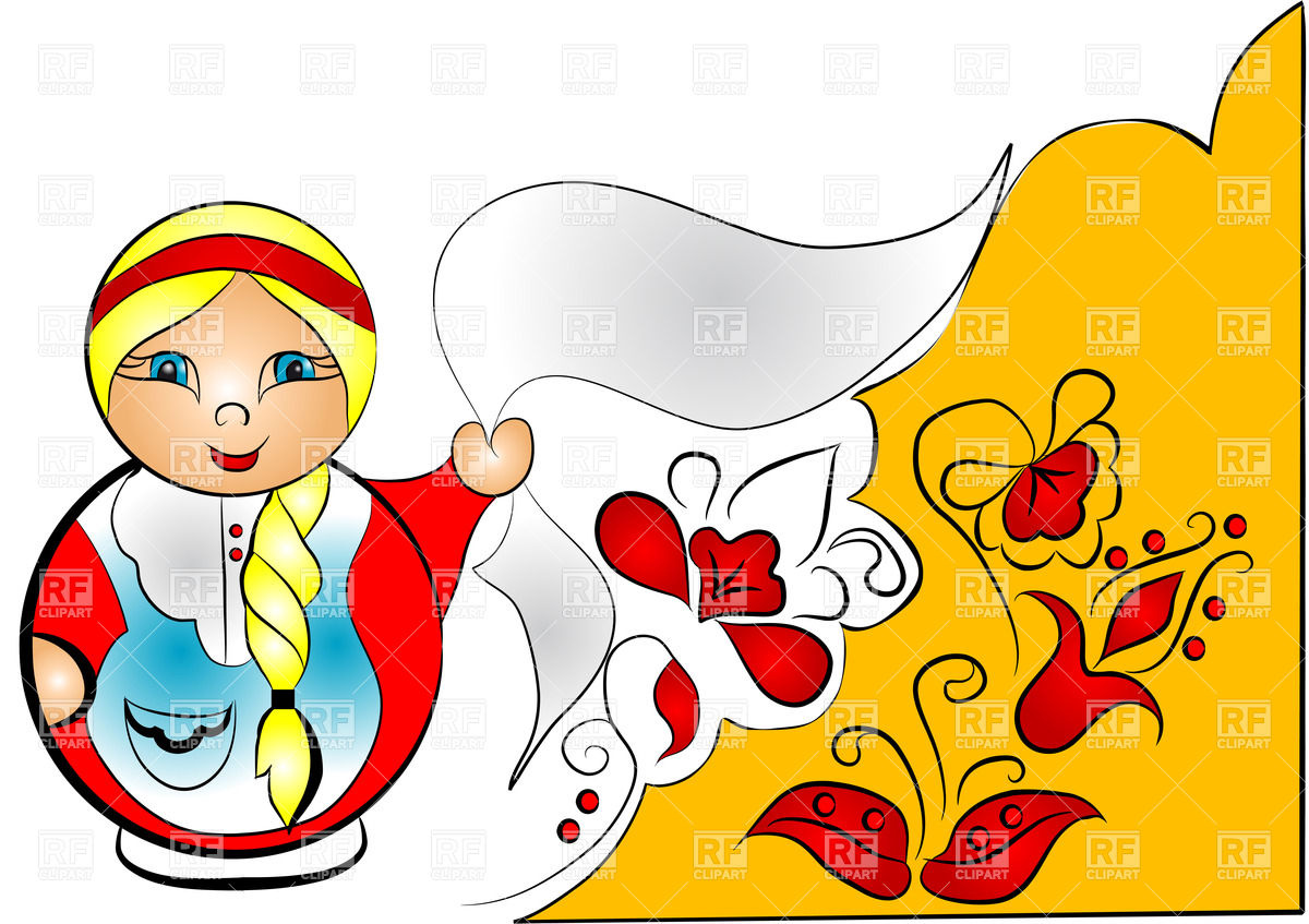 1200x847 Decorative Background With Russian Doll Vector Image Vector