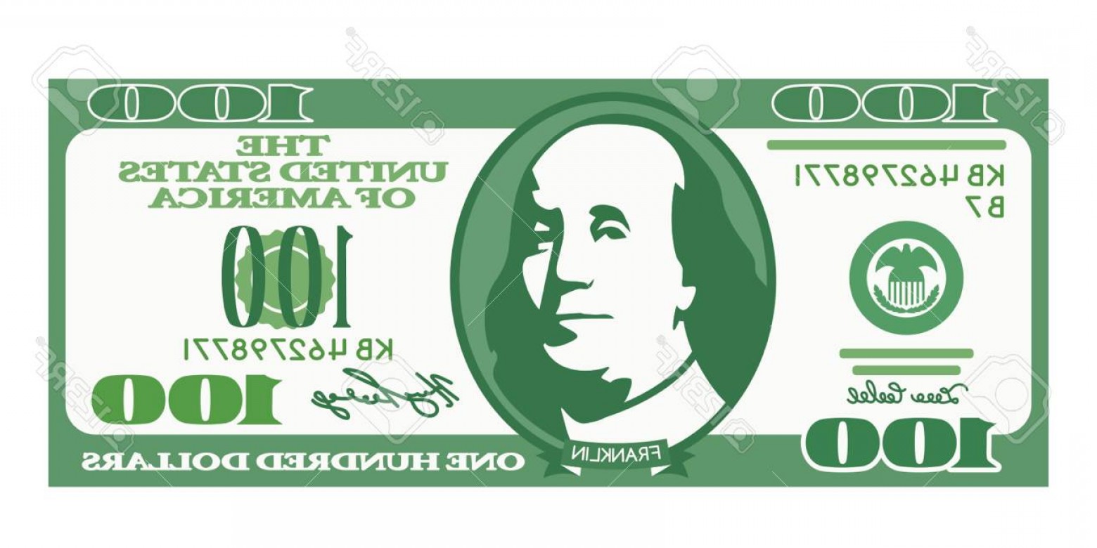 1560x780 Photostock Vector Dollar Bill With The Portrait Of Franklin In A