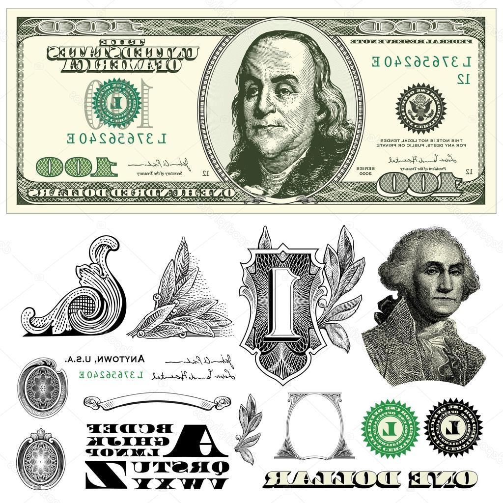 1024x1024 Best Free Stock Illustration Vector Dollar Bill Template Design