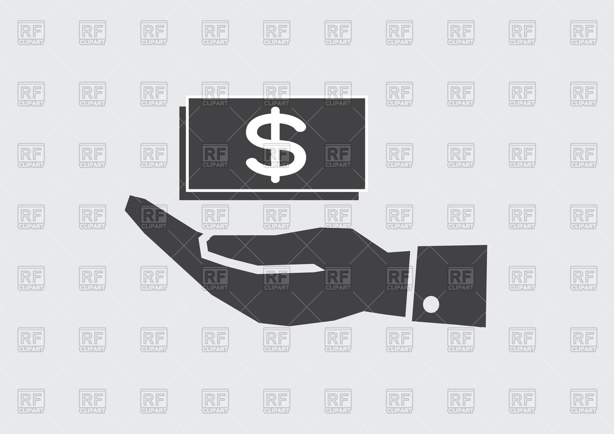 1200x848 Hand With Dollar Icon Vector Image Vector Artwork Of Business