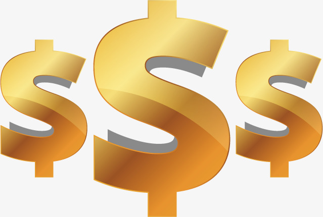 639x430 Vector Painted Gold Dollar Icon, Vector, Hand Painted, Dollars Png