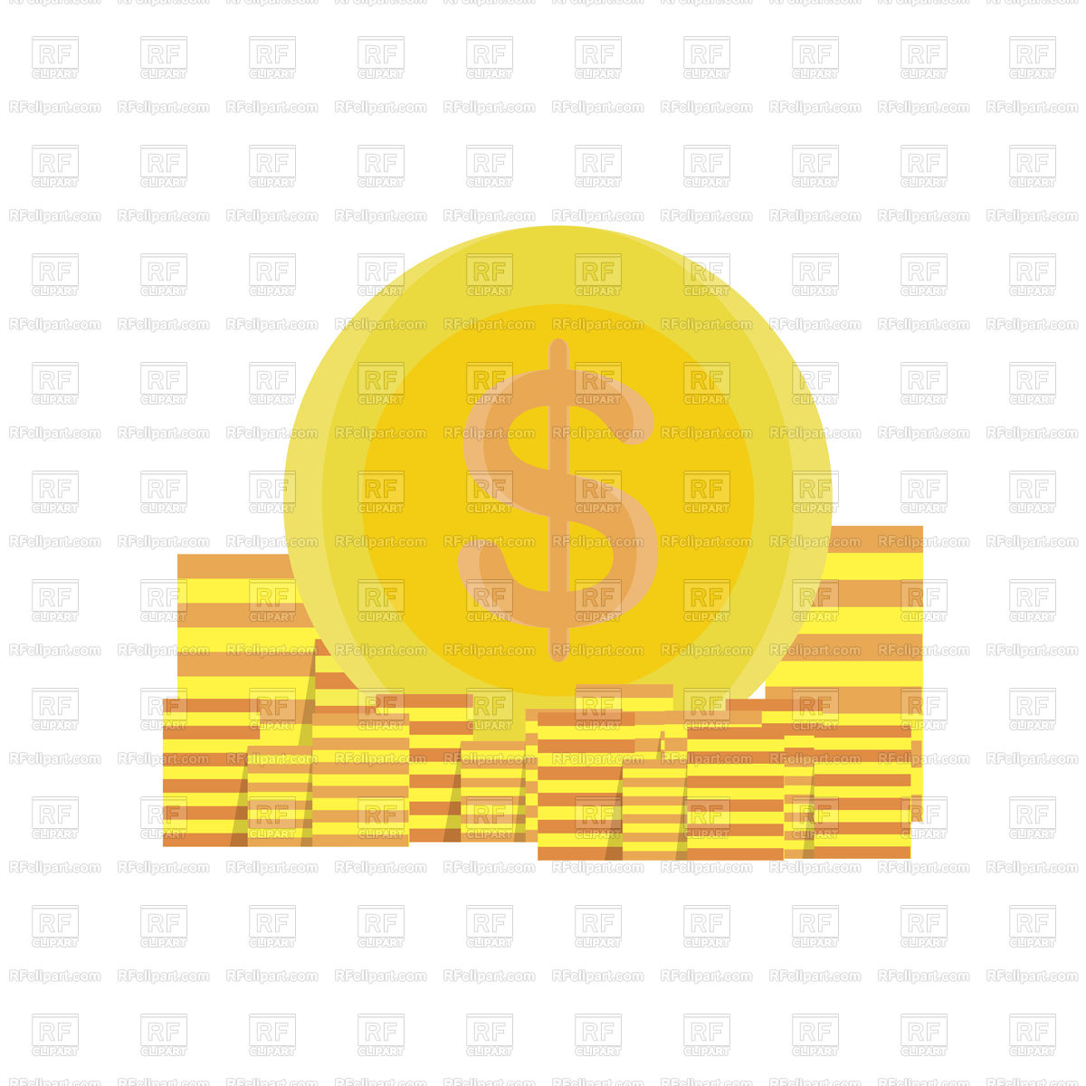 1200x1200 Coins Dollar Icon Vector Image Vector Artwork Of Business