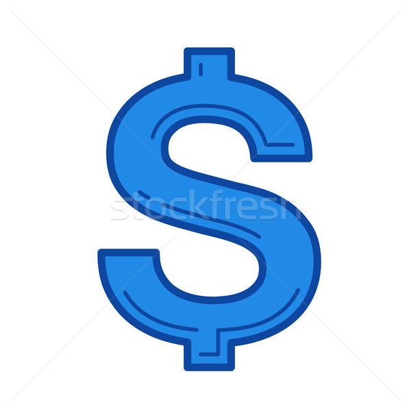 600x600 Dollar Sign Line Icon. Vector Illustration Andrei Krauchuk