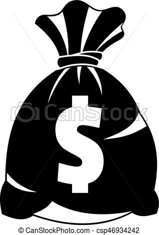 318x470 Money Bag With Us Dollar Sign Icon, Simple Style. Money Bag With