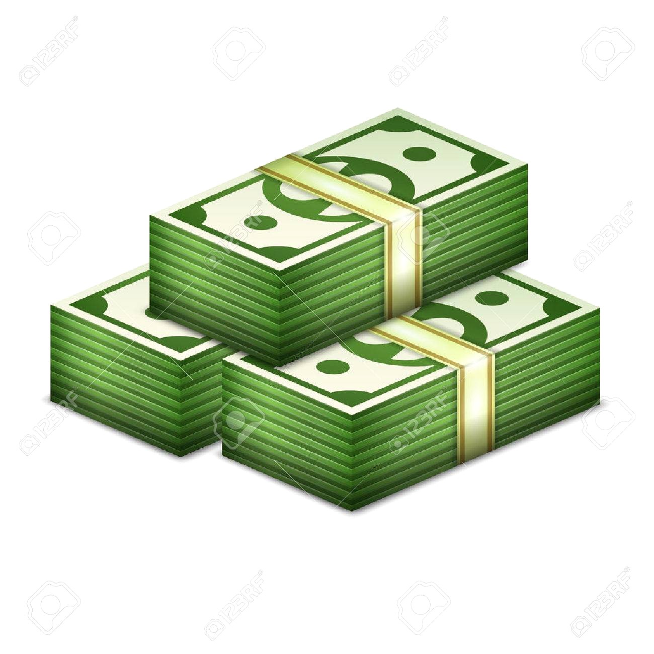 1300x1300 55287703 Piles Of Money Stack Cash Dollar On White Vector