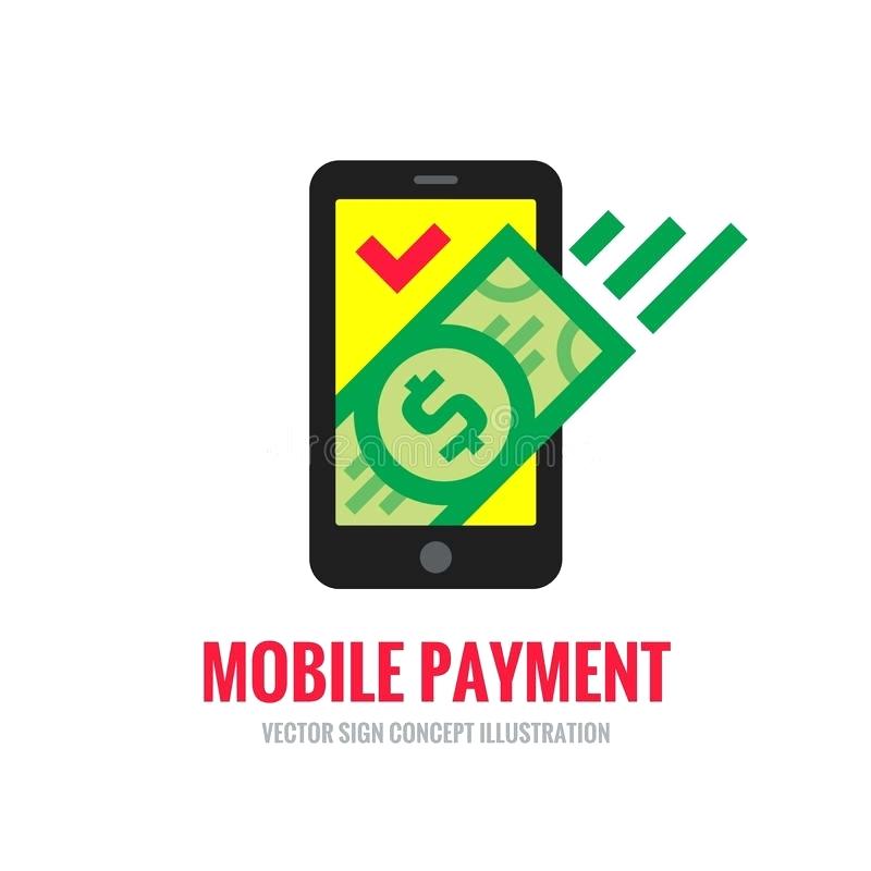 800x800 Mobile Phone Payment Icon In Flat Style Digital Money Dollar