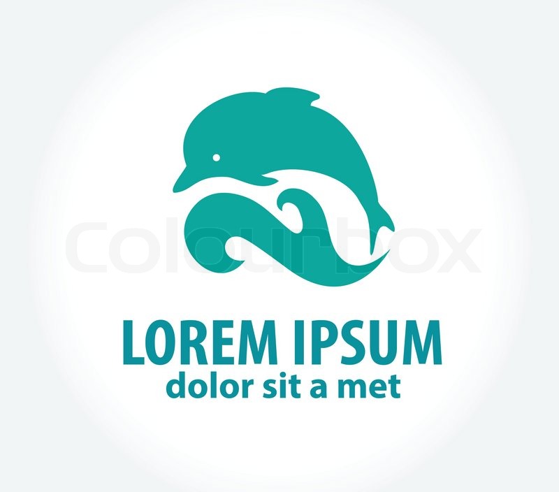 800x704 Dolphin Icon Design Element, Abstract Vector Logo Design Template