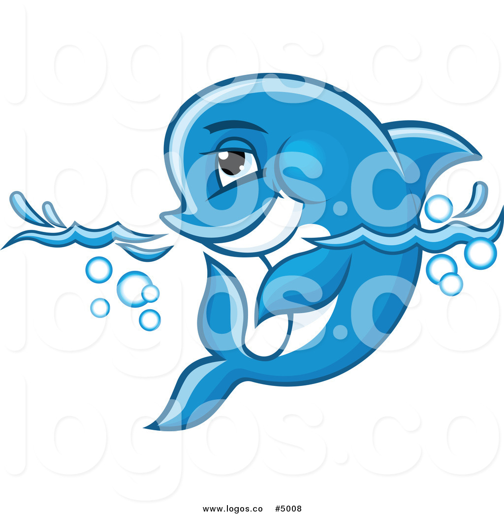 1024x1044 Royalty Free Vector Of A Wading Dolphin Logo By Vector Tradition