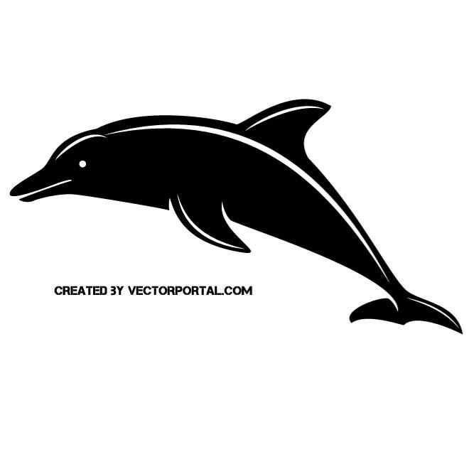 660x660 Dolphin Vector Clip Art Graphics