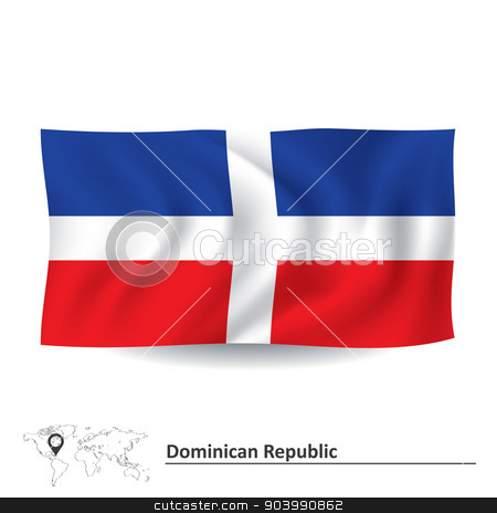 450x464 Flag Of Dominican Republic Stock Vector