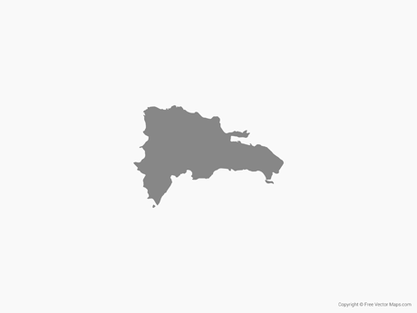 460x345 Vector Map Of Dominican Republic