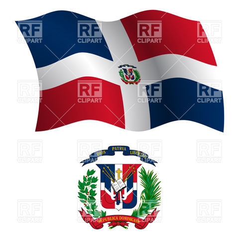 480x480 Dominican Republic Flag And Coat Of Arms Vector Image Vector